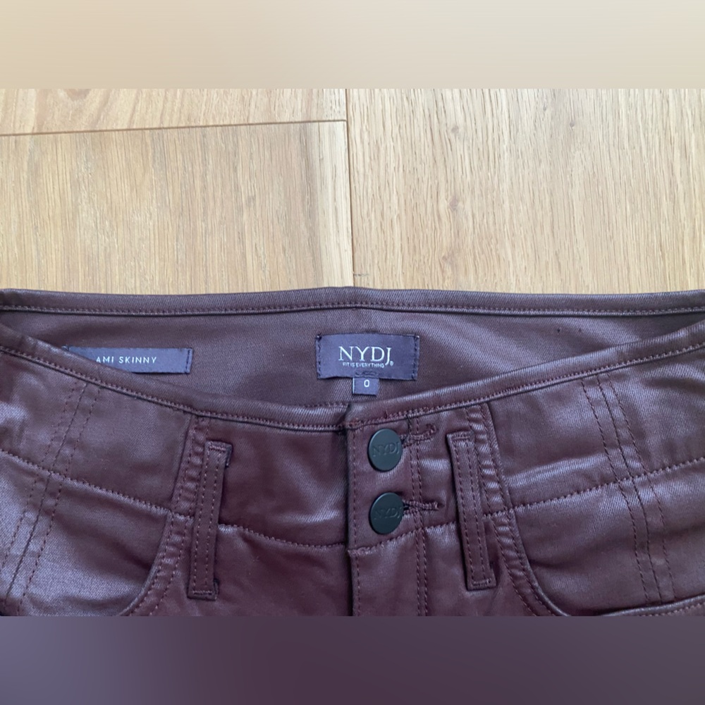 NYDJ Leather Skinny Jeans Size 0
